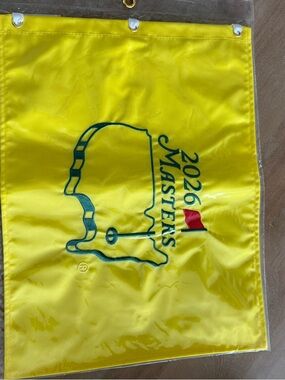Masters Yellow and Green with Red Accent Golf Pin Flag